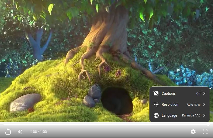 Google Shaka Player with Multilingual Selection